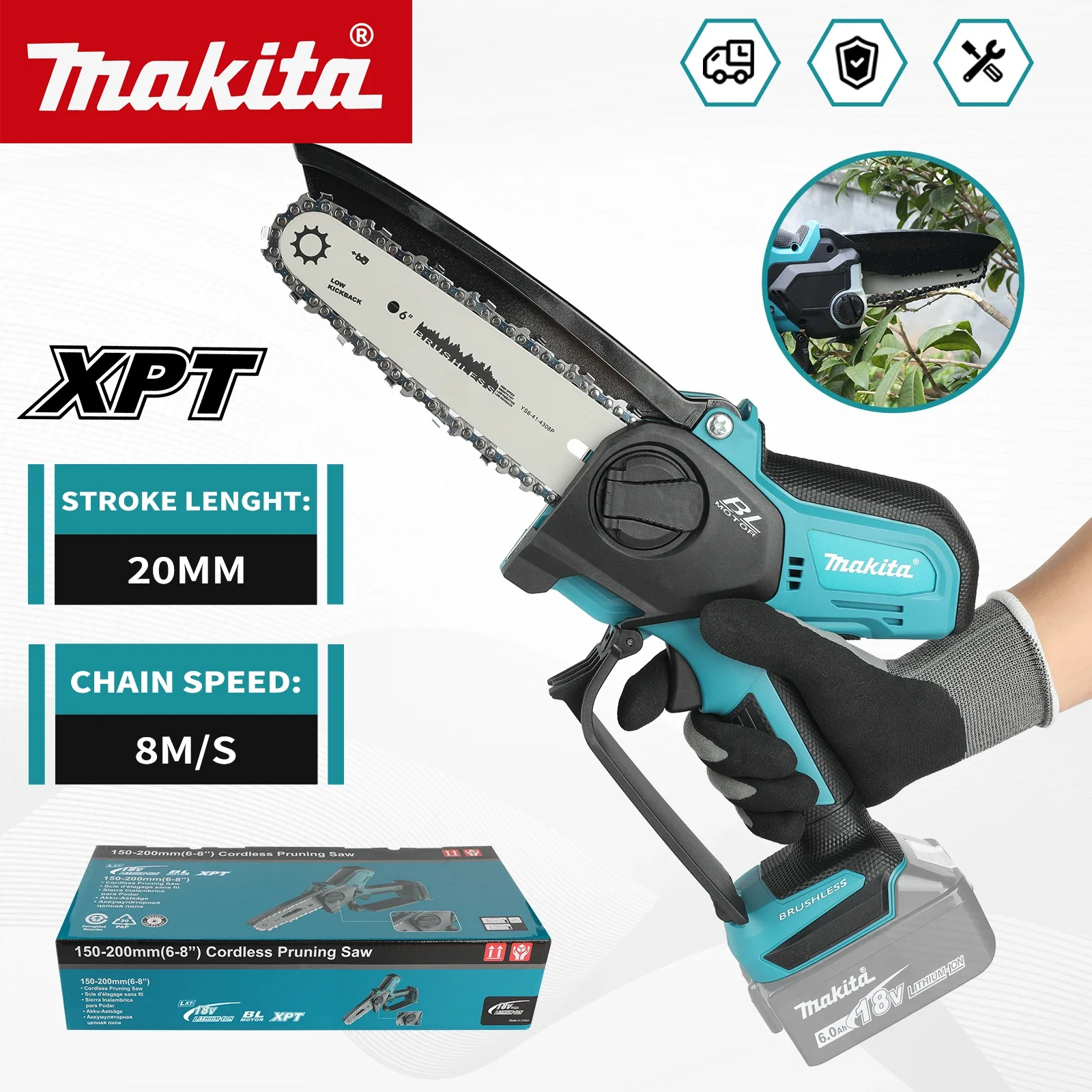 Makita UC286 6 Inch Chain Saw  - đánh giá và giá Mini Electric Chainsaw 6 Inch