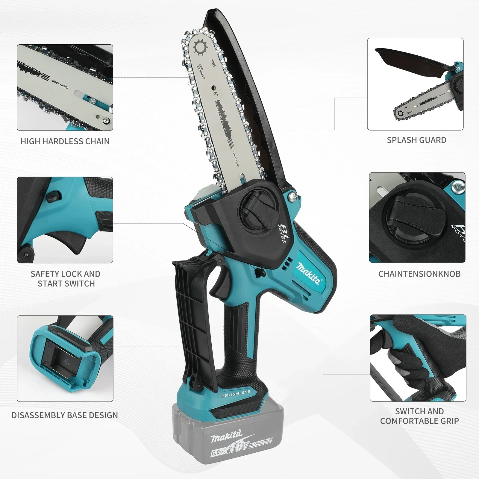 Makita UC286 6 Inch Chain Saw  - đánh giá và giá Mini Electric Chainsaw 6 Inch