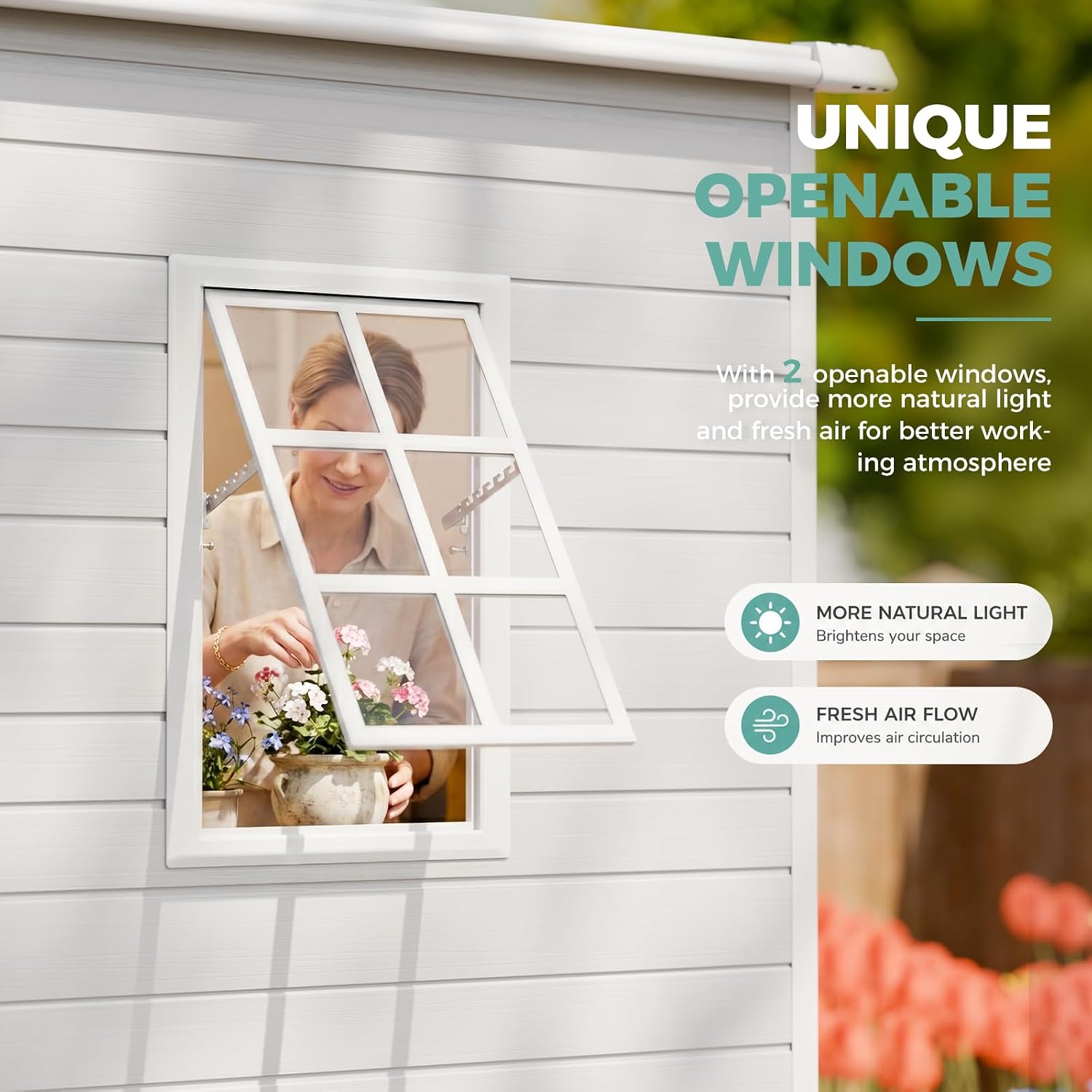 8x6 FT Resin Storage Shed with - đánh giá và giá Garden Tools